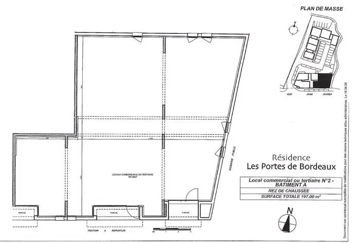 A VENDRE LOCAL COMMERCIAL 197 m2 à SAINT SEURIN SUR L'ISLE - Ref : 33-968